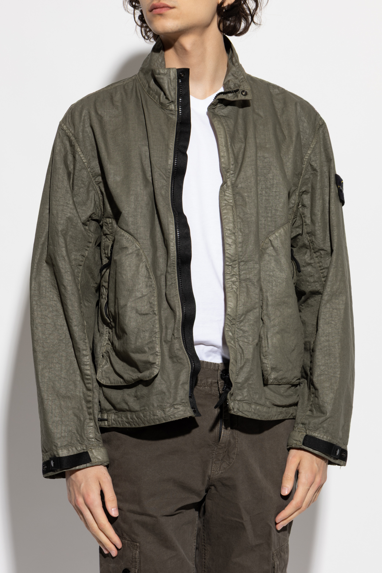 Stone Island Jacket Organic-Look Nylon Panama-TC | Men's